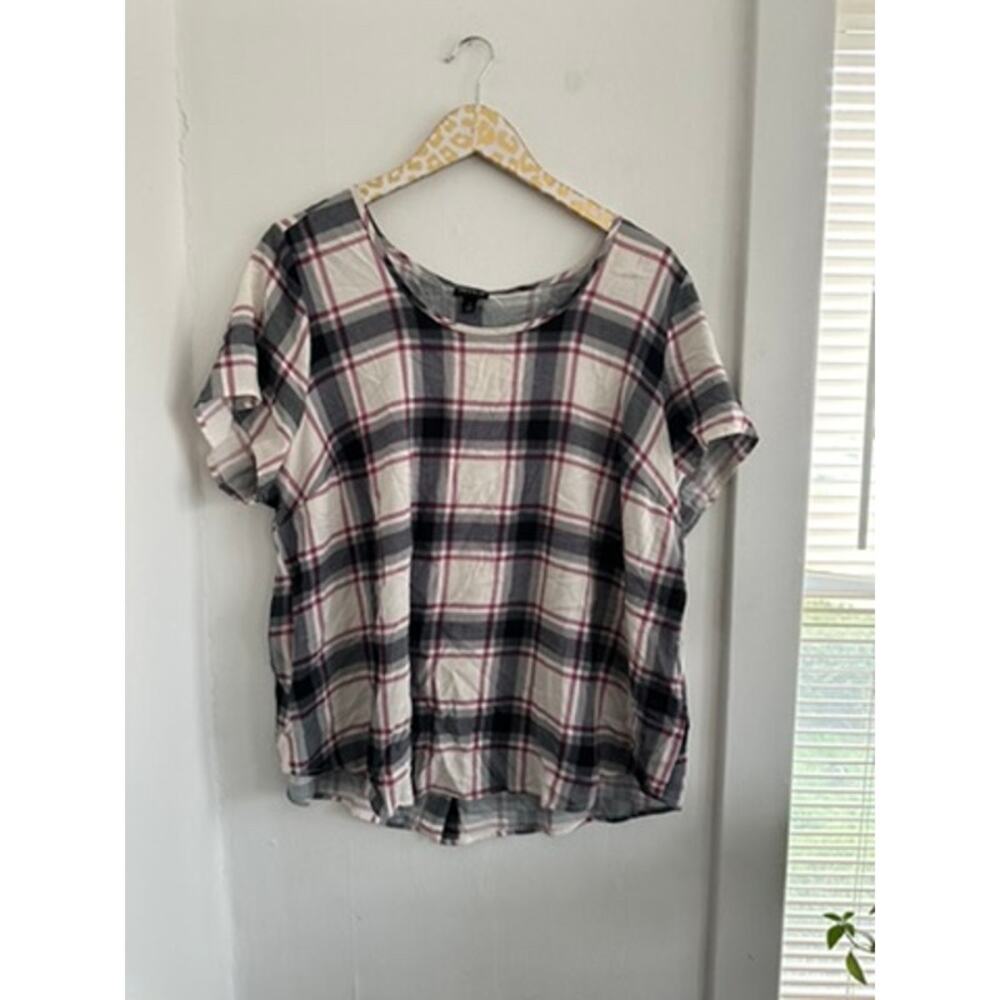 Torrid Women's Plaid Shortsleeve Blouse | Size 1 1X